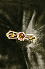 Vintage Lovely Stones Brooch