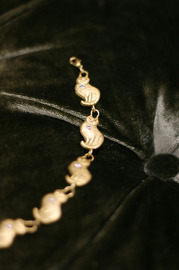 Vintage Goldtone Cat Motif and Rhinestone bracelet