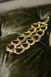 Vintage Large Goldtone Chunky Chain Link Bracelet