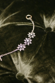 Vintage Floral Crystals Bracelet - Wedding Appeal