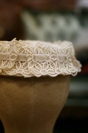 Vintage 1960s Ivory Wedding Lace Hat