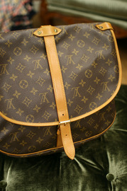 Vintage Louis Vuitton Saumur 35 Brown Monogram Large Canvas Shoulder Bag