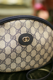Vintage Gucci Purse in Navy Signature Monogram GG Pattern Purse RARE
