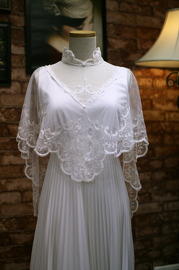 1970s Victorian Lace Wedding Dress