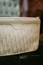 1970s Ivory Christian Dior Handbag Clutch Rare Colour