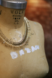Vintage Fringe Goldtone Necklace, Collar Necklace