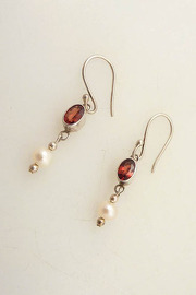 Vintage Sweet Little Dangling Faux Pearl and Garney Sterling Earrings