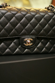 2014 New Chanel Black Caviar Medium Classic 2.55 Double Flap Bag ~SOLD OUT everywhere!