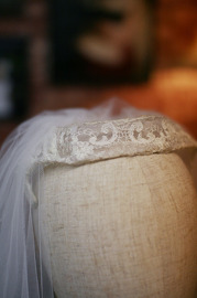 1960s 2 Tier Ivory Bridal Wedding Veil