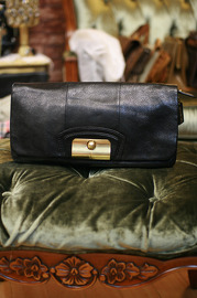 Coach Oversized Pre Own Black Leather Clutch Like NEW
