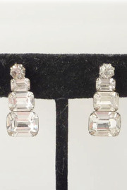 Vintage Art Deco Strength and Sparkle Rhinestone Earrings