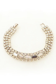 Vintage Rhinestone Baguette Bracelet