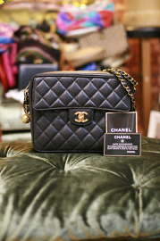 Vintage Chanel Caviar Purse with Golden Ball