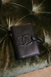 Chanel Black Caviar Mini Agenda Pre Own Year 1997