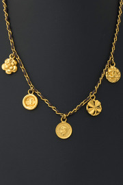Pre-Owned Chanel Double Wrap Charm Necklace