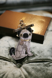 Authentic Pre owned Gucci Oliver Pug Key Chain / Bag Charm with Box