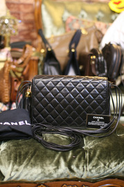 Vintage CHANEL Tassle Box Bag with Tiny Leather Straps
