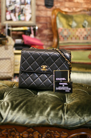 Chanel Black Quilted Leather Shoulder Flap Bag