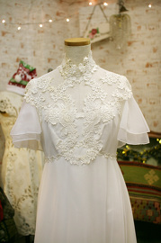 1970s Wedding Lace Gown