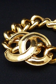 Vintage Chanel Big CC Logo Bracelet