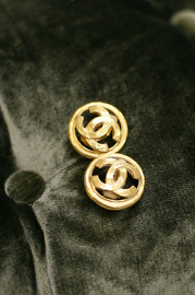 Vintage Chanel Golden Big Clips Earrings