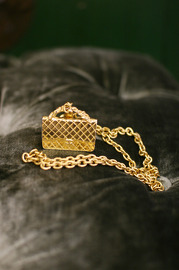 Vintage Chanel Giant CC Handbag Pendant Long Necklace