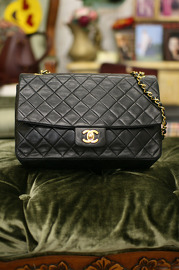 Vintage Chanel Black Quilted 2.55 Leather Flap Shoulder Bag Limited Edition 10inches Wide