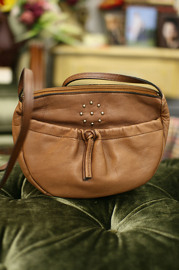 Vintage 1970s Brown Leather Small Shoulder Bag
