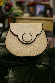 Vintage 1980s Straw Bag