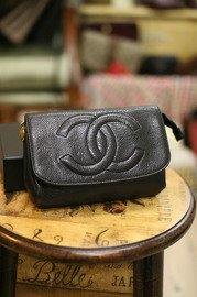 Vintage Chanel Cosmetic Bag with Mirror