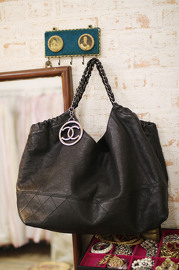 Pre Owned Chanel Black Large Sized Coco Cabas Tote Bag