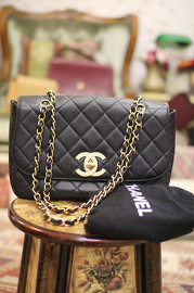 Chanel Quilted Caviar Jumbo Flap Bag with Giant CC Logo