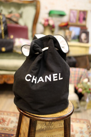Chanel Large Nylon Cotton Bucket Bag