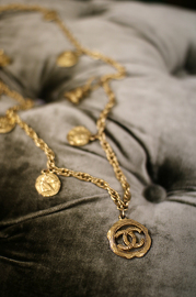Beautiful Vintage Chanel Charms Long Necklace Rare