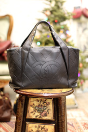 Pre Own Chanel Black Lambskin All Day Tote Bag