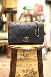 Vintage Chanel Quilted Flap Bag Clutch Style