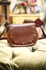 Vintage Salvatore Ferragamo Brown Leather  Small Shoulder Bag Cute