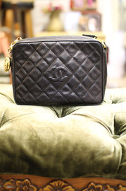 Vintage Chanel Caviar Quilted  Shoulder Bag with Leather Strap