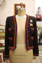 Vintage Chanel Brown Tweed Jacket size 36