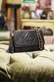 Vintage Chanel Diamond Quilted Mini Bag withh Tassel