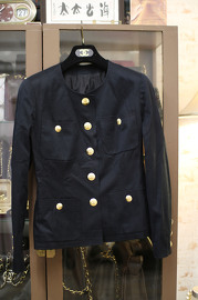Vintage Chanel Black Cotton Jackets FR36