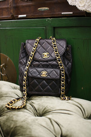 Vintage Chanel Quilted Leather Small Backpack