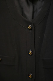 Vintage Chanel Black Wool Jacket FR38