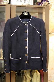 Vintage Chanel Navy Jacket FR34 1996