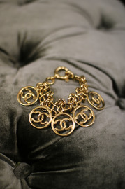 Vintage Chanel CC Logo Charms Bracelet (Previous owner has cut it shorter)