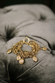 Vintage Chanel Multi strands Charms Bracelet 1970s