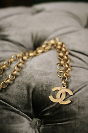 Vintage Chanel CC Logo Necklace