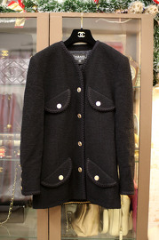 Vintage Chanel Black Wool Jacket FR38/FR40