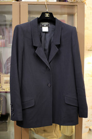 Vintage Chanel Navy Blazer FR40 1998