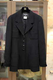 Vintage Chanel Black Fitted Blazer FR38 1997